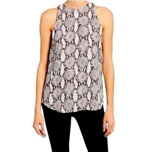 A.L.C Top Anise Python Snake Print Halter Neck‎ Blouse Sleeveless Work $300 NEW